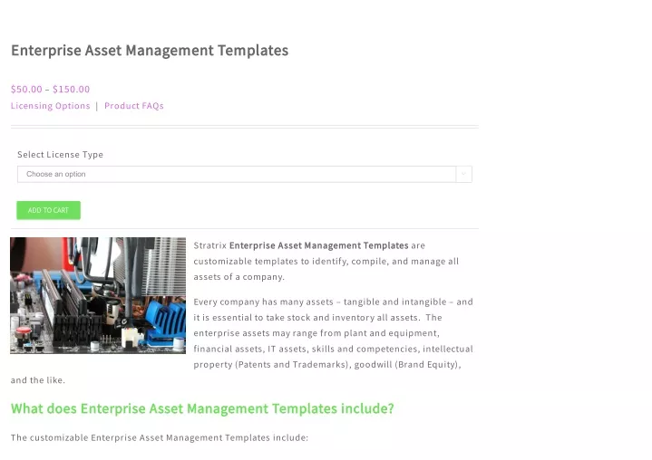 enterprise asset management templates