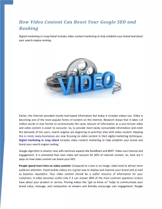 how video content can boost your google