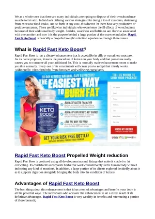 How To Restore Rapid Fast Keto Boost