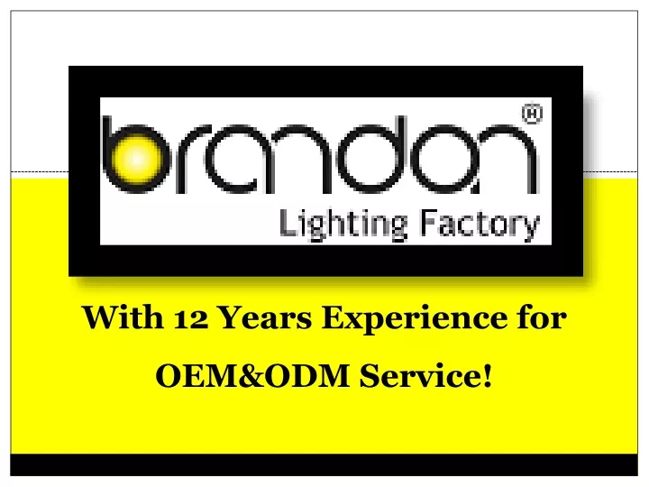 with 12 years experience for oem odm service