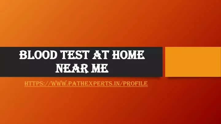 blood test at home near me
