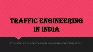 traffic engineering in india