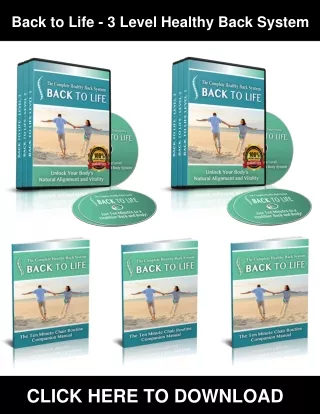 Back to Life PDF, eBook by Emily Lark - 3 Level Healthy Back System
