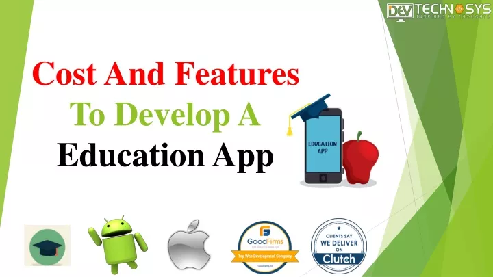 cost and features to develop a education app