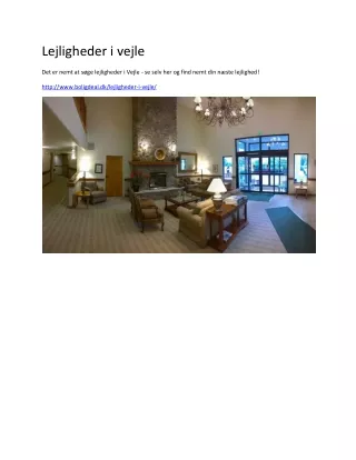 lejligheder i vejle