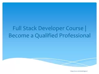 full stack developer course become a qualified professional