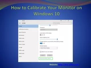 How to Calibrate Your Monitor on Windows 10