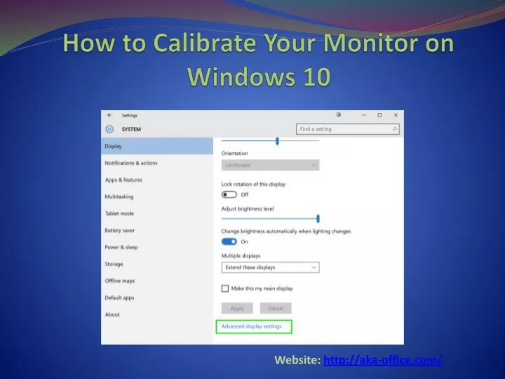 how to calibrate your monitor on windows 10