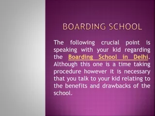 boarding school
