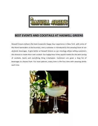 Haswell Green's | Happy Hour Times Square | Brunch Broadway | Nightclub