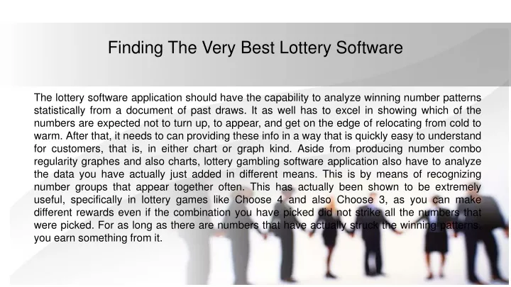 finding the very best lottery software