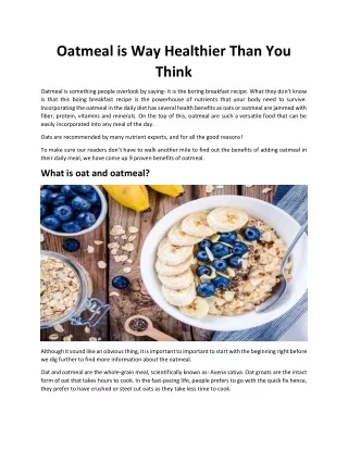 oatmeal is way healthier than you think