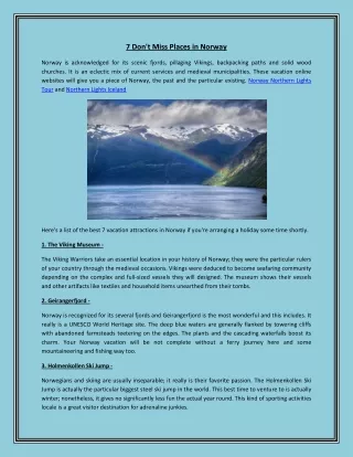 7 don t miss places in norway