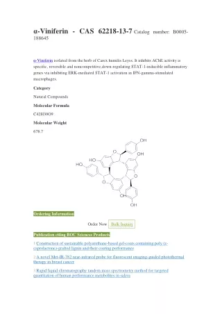 viniferin cas 62218 13 7 catalog number b0005