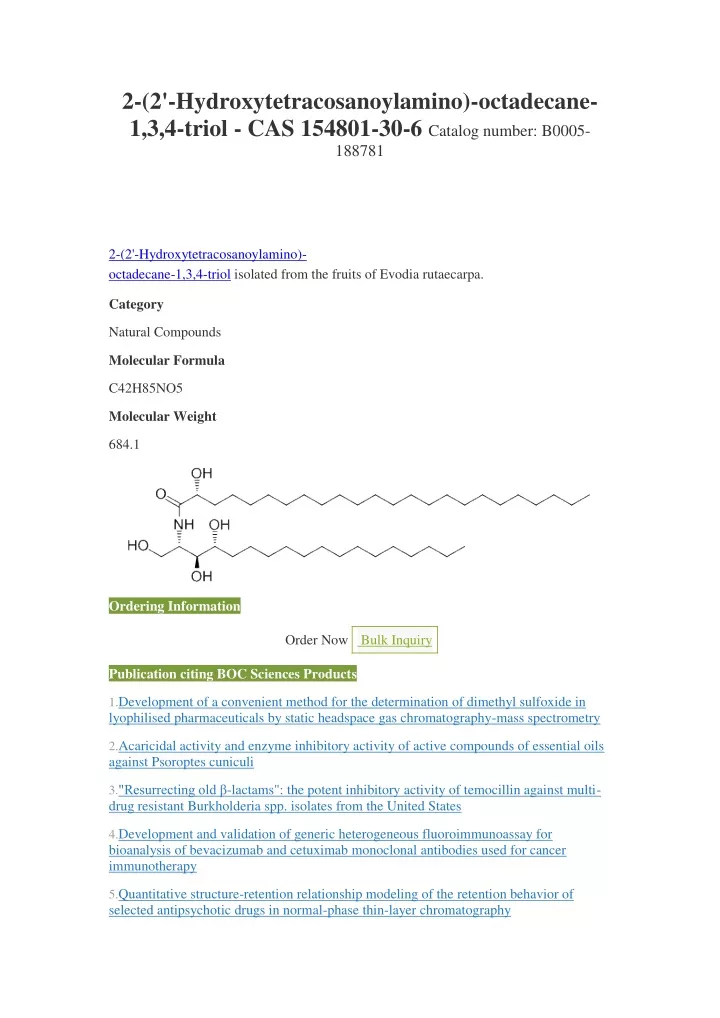 2 2 hydroxytetracosanoylamino octadecane