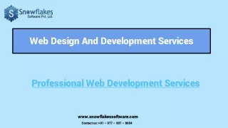Professional Web Development Services- Snowflakes Software