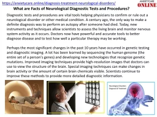 What are Facts of Neurological Diagnostic Tests and Procedures?