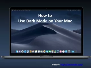 How to Use Dark Mode on Your Mac