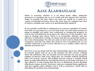 ajax alarmanlage