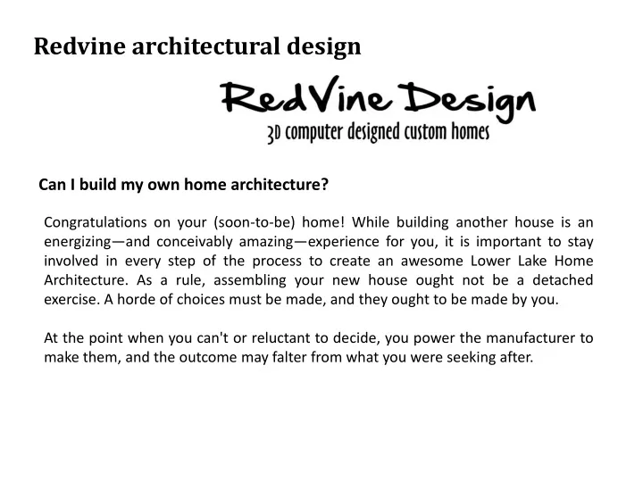 redvine architectural design