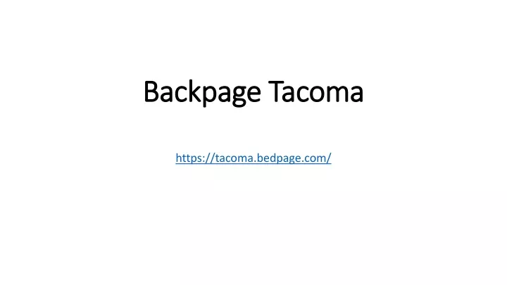 backpage tacoma