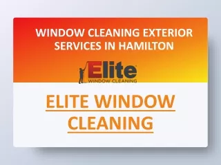 Window Cleaning Exterior Services In Hamilton