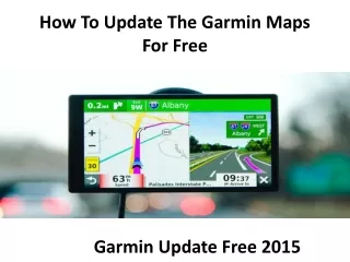 how to update the garmin maps for free
