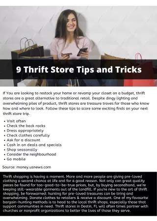 9 thrift store tips and tricks