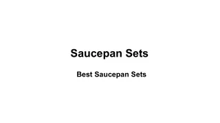 Best Saucepan sets