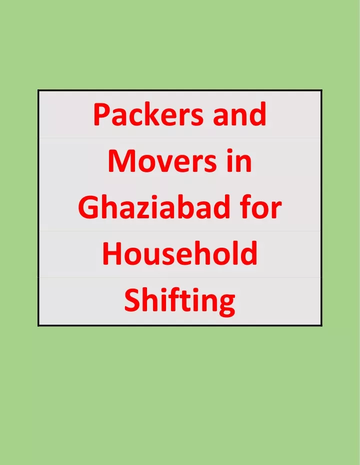packers and movers in ghaziabad for household