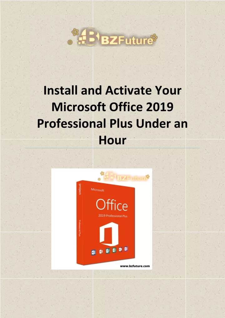 install and activate your microsoft office 2019