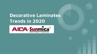 Decorative Laminates Trends in 2020