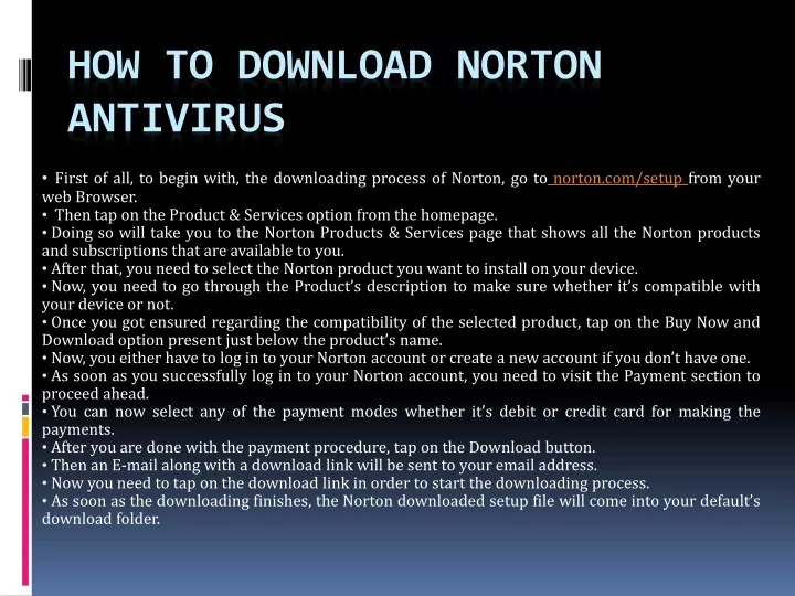 how to download norton antivirus