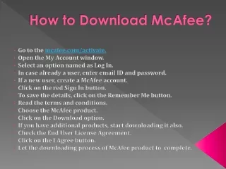 how to download mcafee