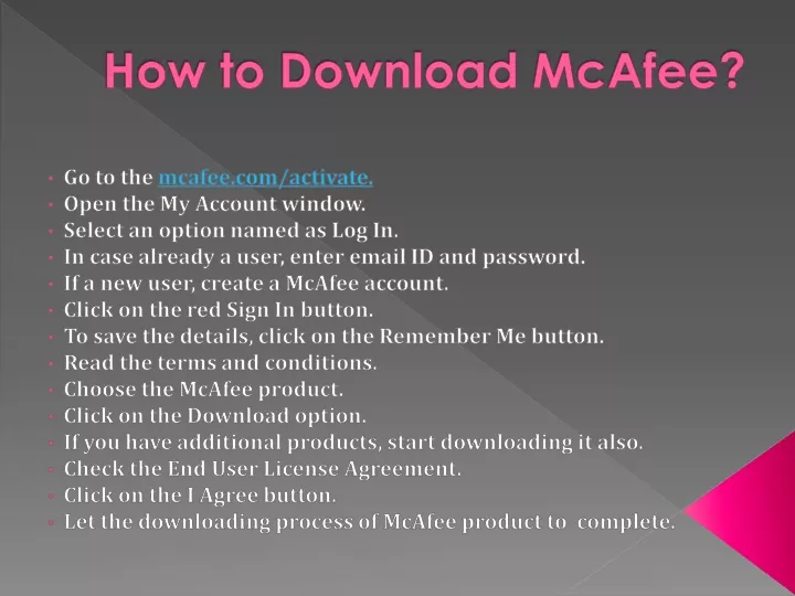 how to download mcafee