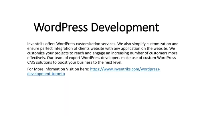 wordpress development wordpress development