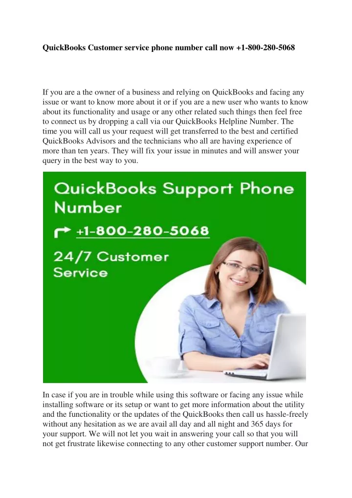 quickbooks customer service phone number call