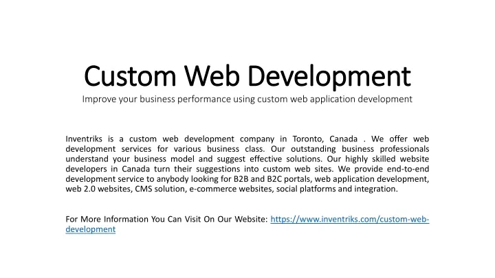 custom web development custom web development