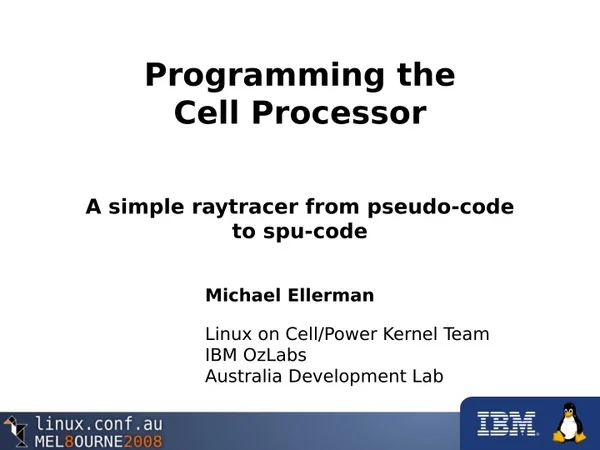 programming the cell processor