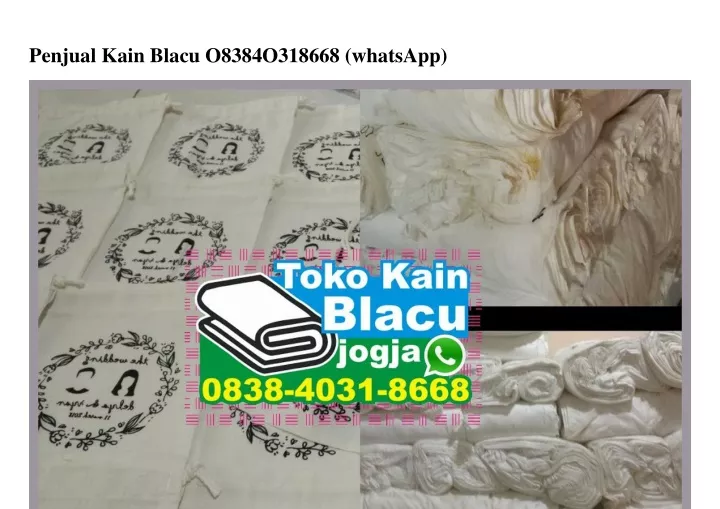 penjual kain blacu o8384o318668 whatsapp