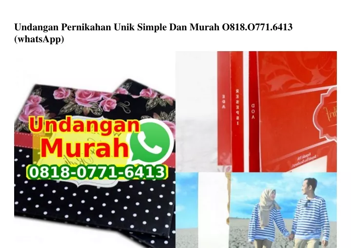 undangan pernikahan unik simple dan murah o818