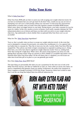 Delta Tone Keto