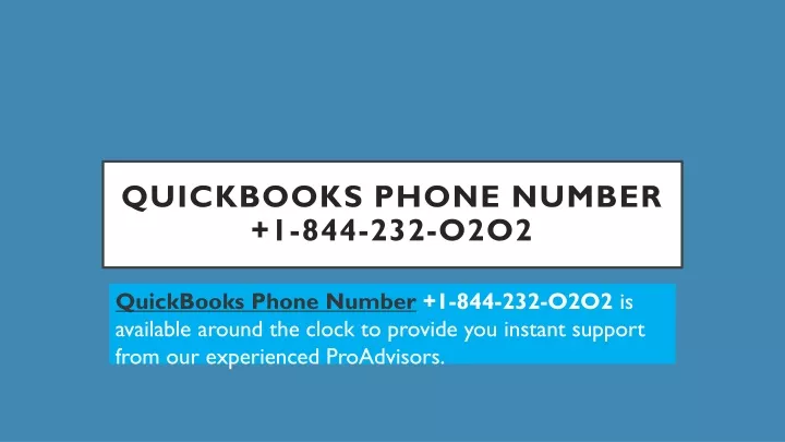 quickbooks phone number 1 844 232 o2o2