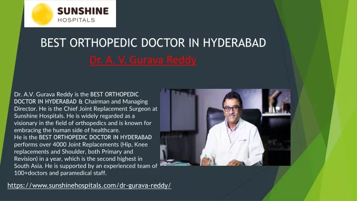 best orthopedic doctor in hyderabad