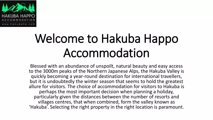 welcome to hakuba happo welcome to hakuba happo