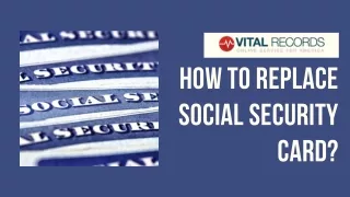 How to Replace social security card?