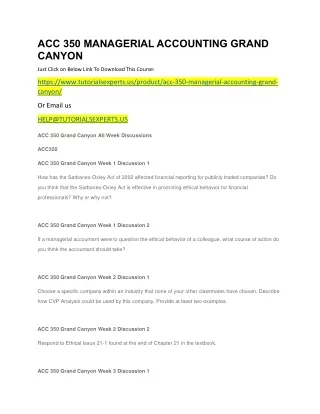acc 350 managerial accounting grand canyon