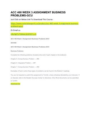 acc 460 week 3 assignment business problems gcu