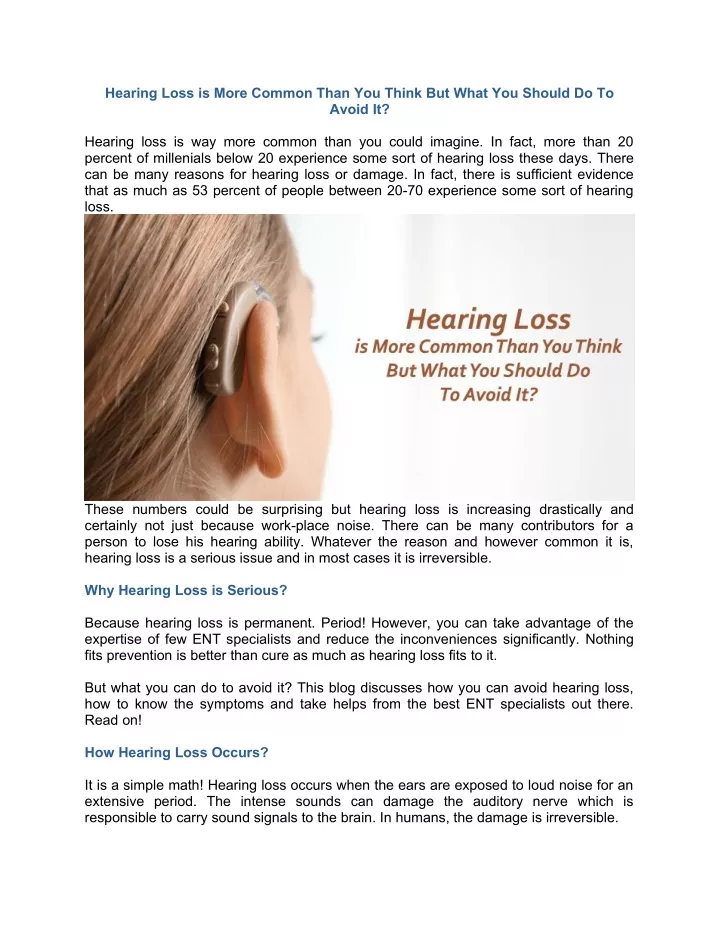 hearing loss is more common than you think