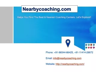 Find the best Coaching Center Near you or in your city